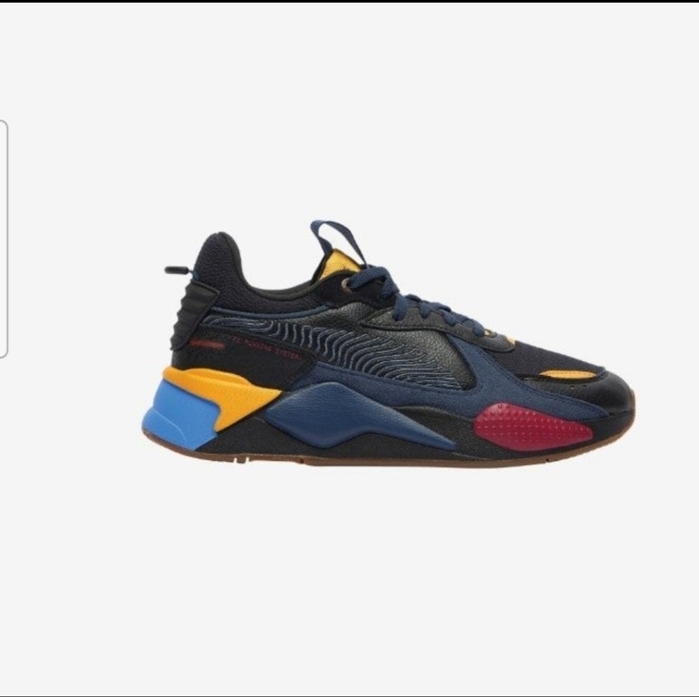 PUMA X TETRIS RS-X Running Shoes- Black- Multi - Color Men's Size 13